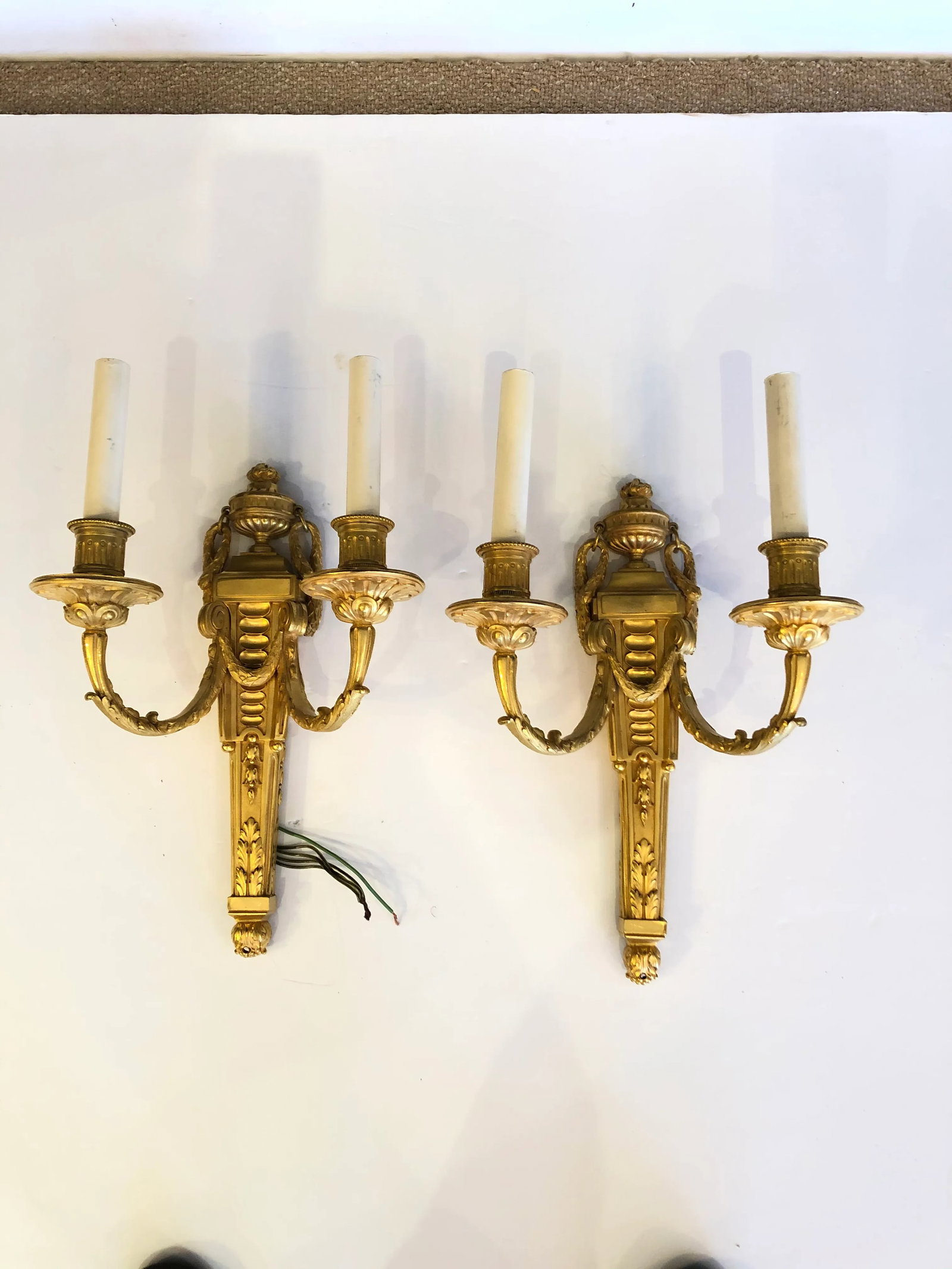 Dore Gilt Bronze Regency Style Sconces by Caldwell -A Pair - 13