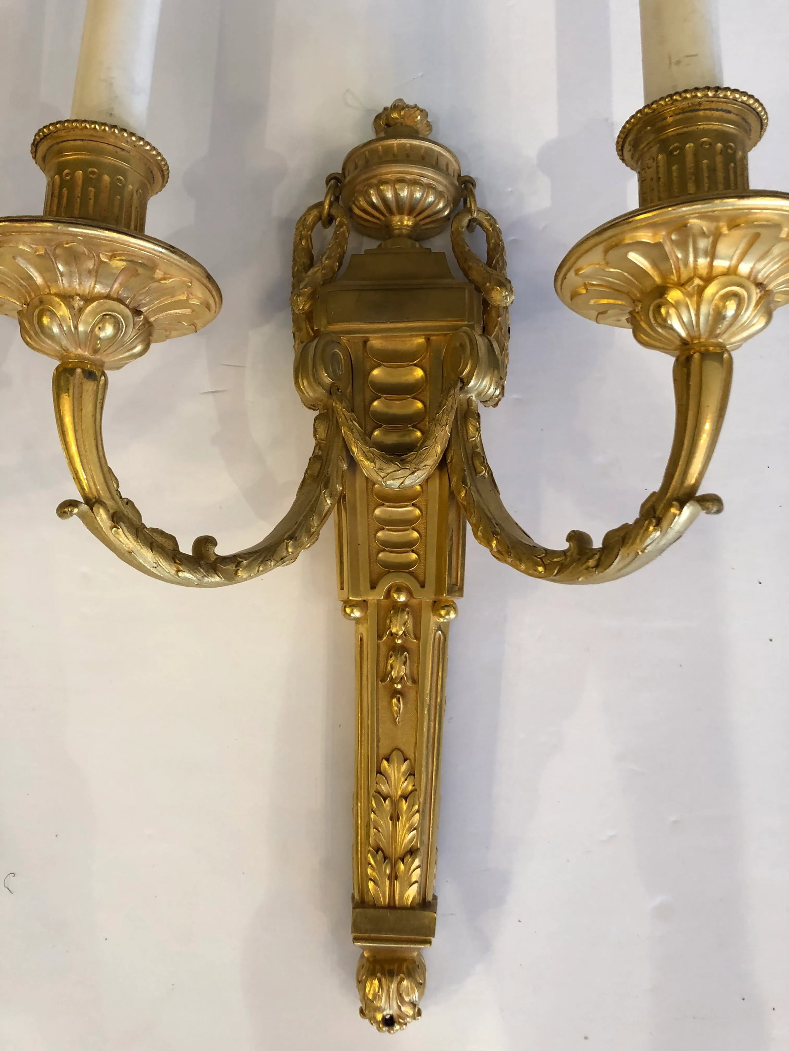 Dore Gilt Bronze Regency Style Sconces by Caldwell -A Pair - 2