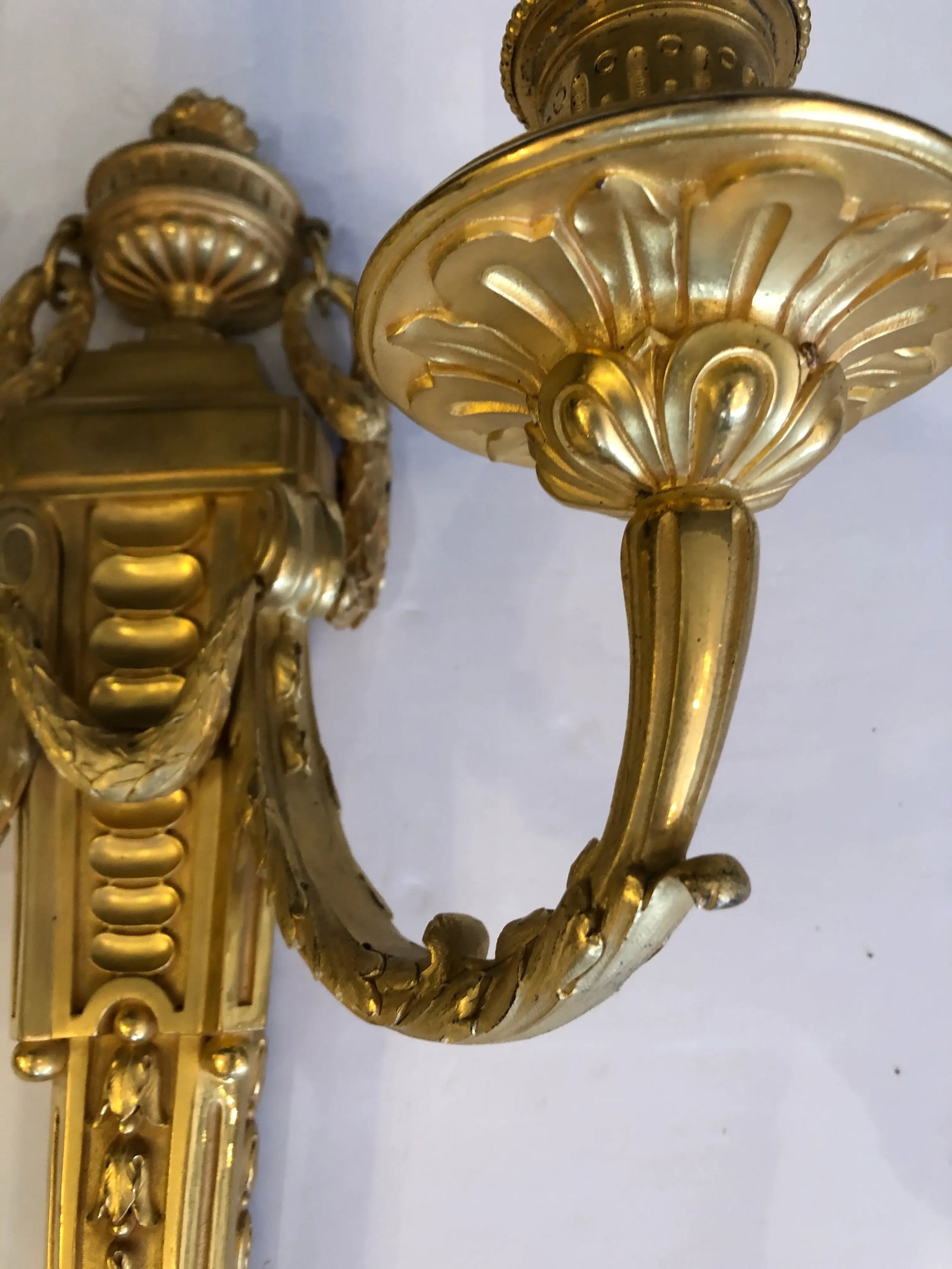 Dore Gilt Bronze Regency Style Sconces by Caldwell -A Pair - 4