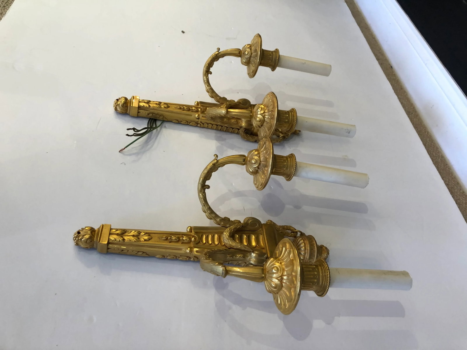 Dore Gilt Bronze Regency Style Sconces by Caldwell -A Pair - 8