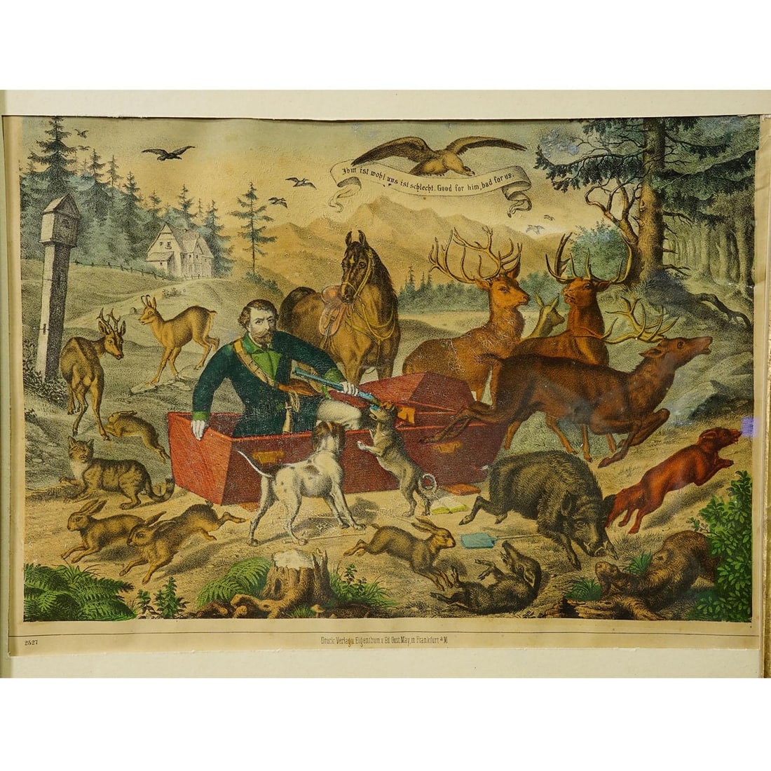 Antique Print 'The Hunter's Awakening', Germany Late 19th Century - 3