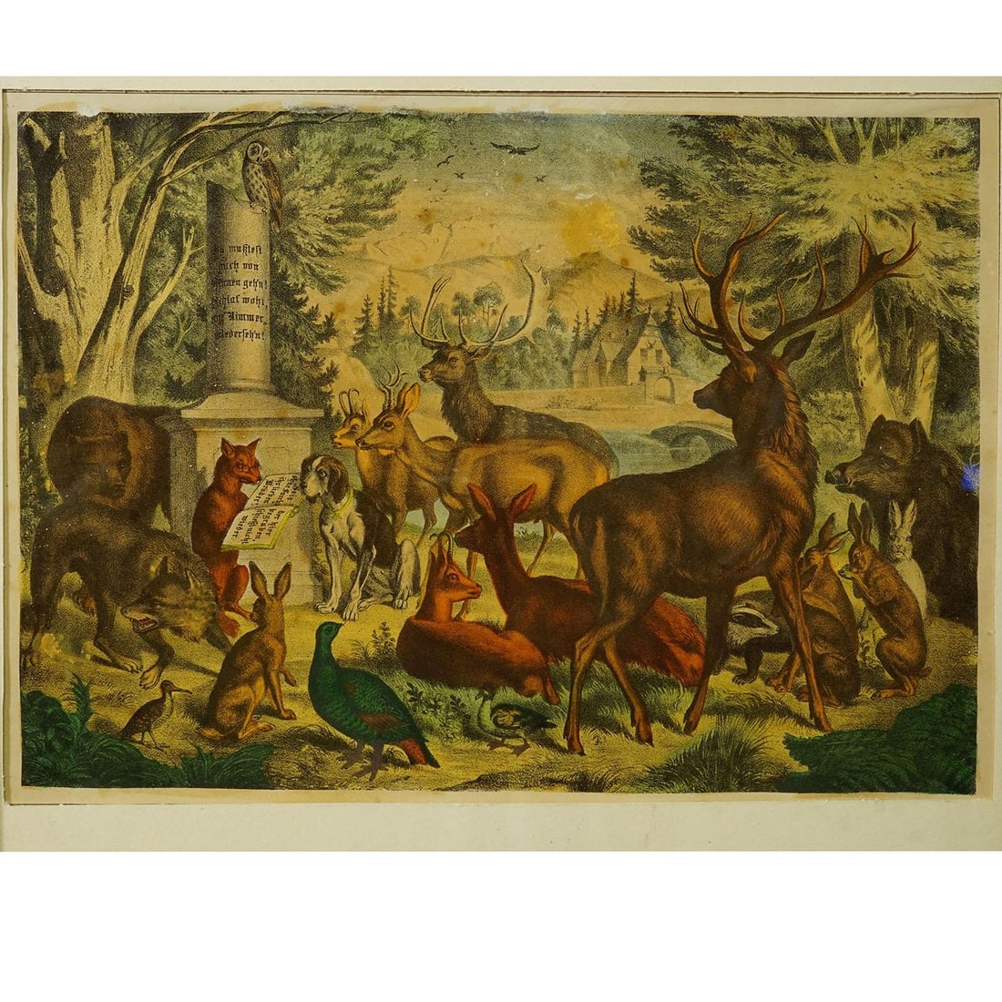 Antique Print 'The Hunters Tomp', Germany Late 19th Century - 4