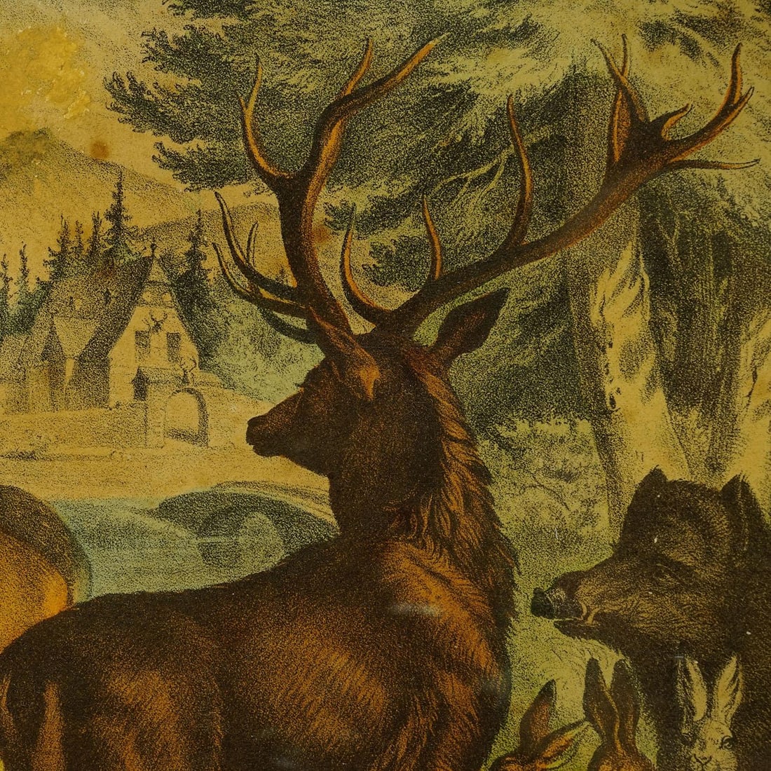 Antique Print 'The Hunters Tomp', Germany Late 19th Century - 5
