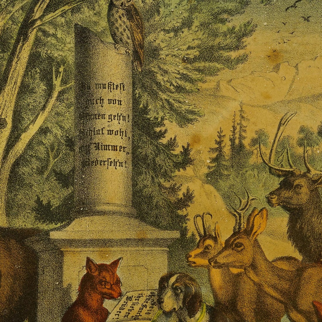 Antique Print 'The Hunters Tomp', Germany Late 19th Century - 6