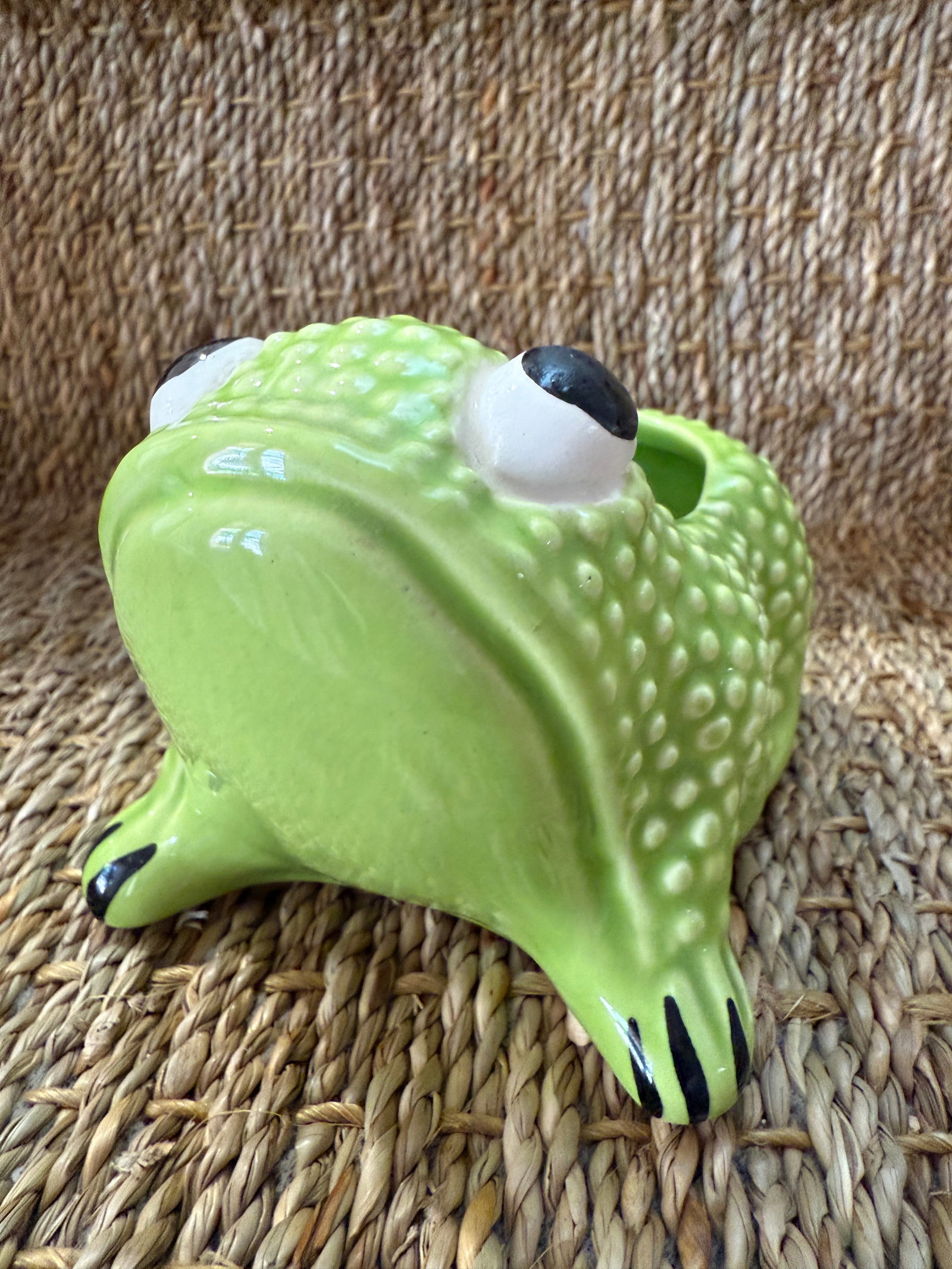 Vintage Mottahedeh Jean Rogers Style Frog Planter - 4