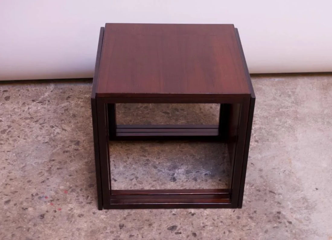 Kai Kristiansen Rosewood "Cube" of Three Interlocking Nesting Tables - 2
