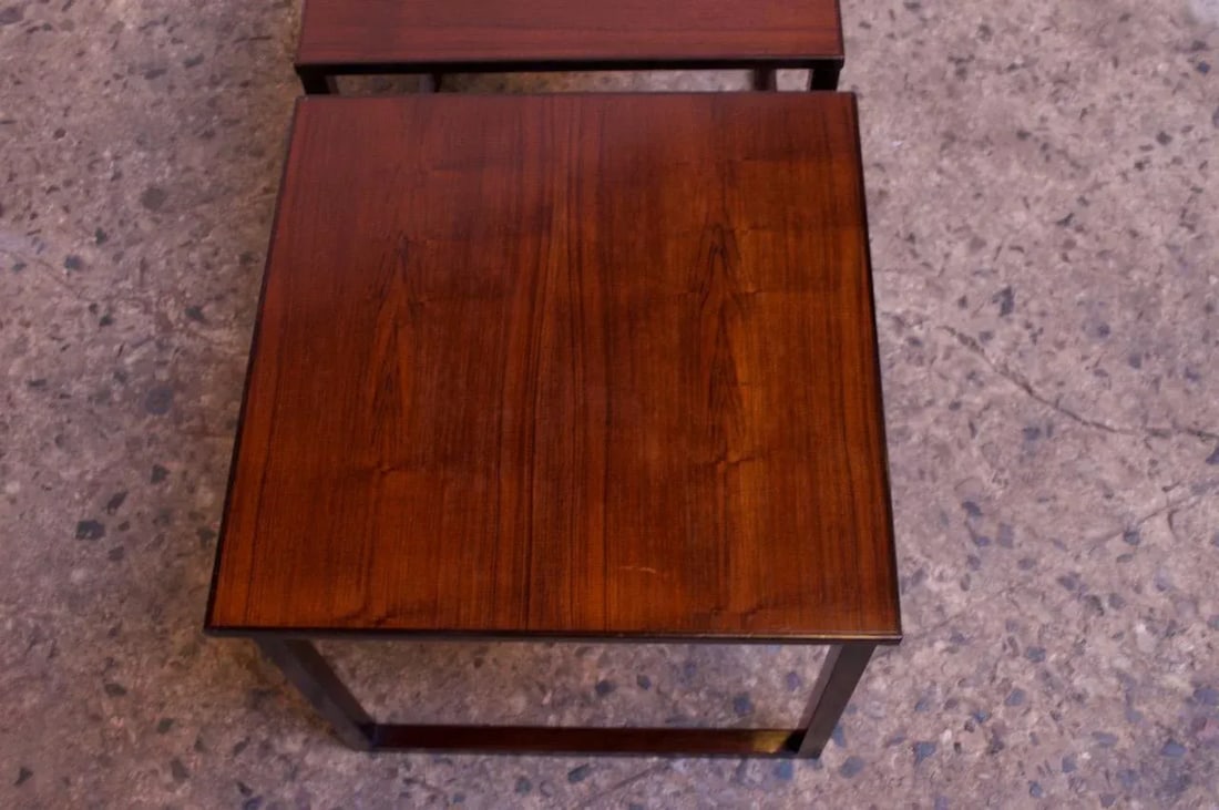 Kai Kristiansen Rosewood "Cube" of Three Interlocking Nesting Tables - 9