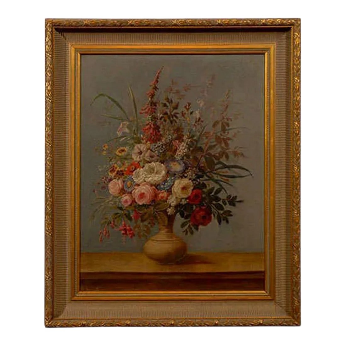 Italian Rococo 1770s Framed Still-Life Painting Depicting a Bouquet of Flowers (1 of 9)