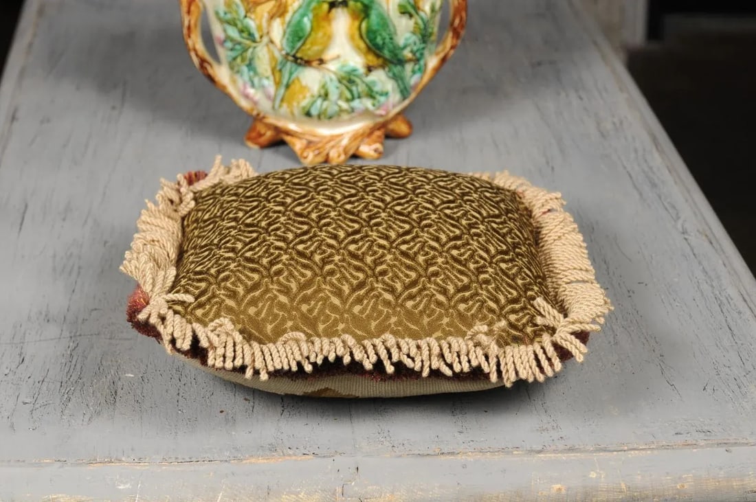 French 19th Century Floral Aubusson Tapestry Pillow - 3