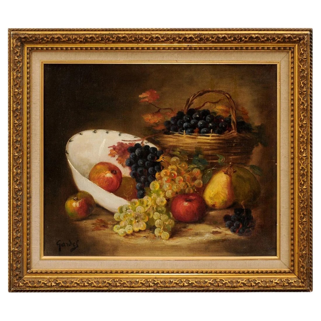 19th Century French Fruit Still Life Oil Painting, Framed - 13