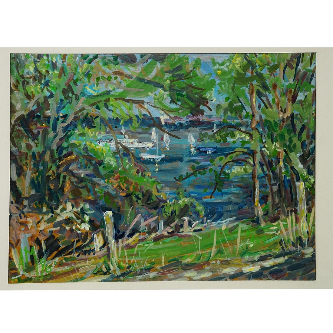 Oil Painting by Alexander Michael - Chiemsee Near Mittendorf 1990 - 3