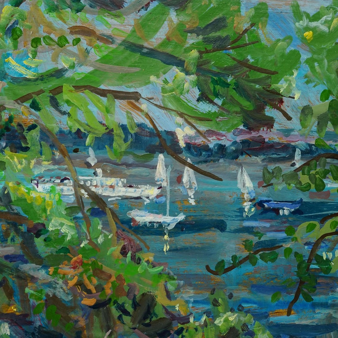 Oil Painting by Alexander Michael - Chiemsee Near Mittendorf 1990 - 6