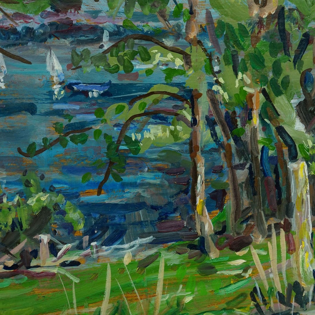 Oil Painting by Alexander Michael - Chiemsee Near Mittendorf 1990 - 7