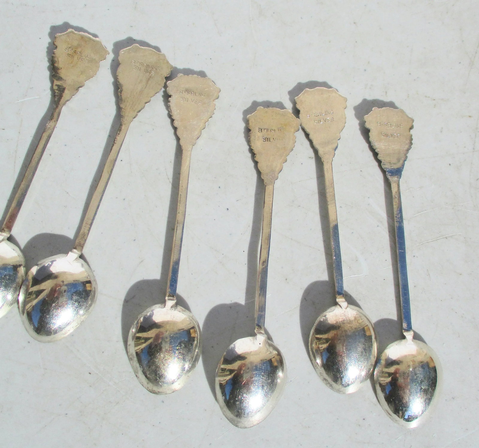 Indian Demitasse Sterling Silver Spoons -Set of 6 - 5