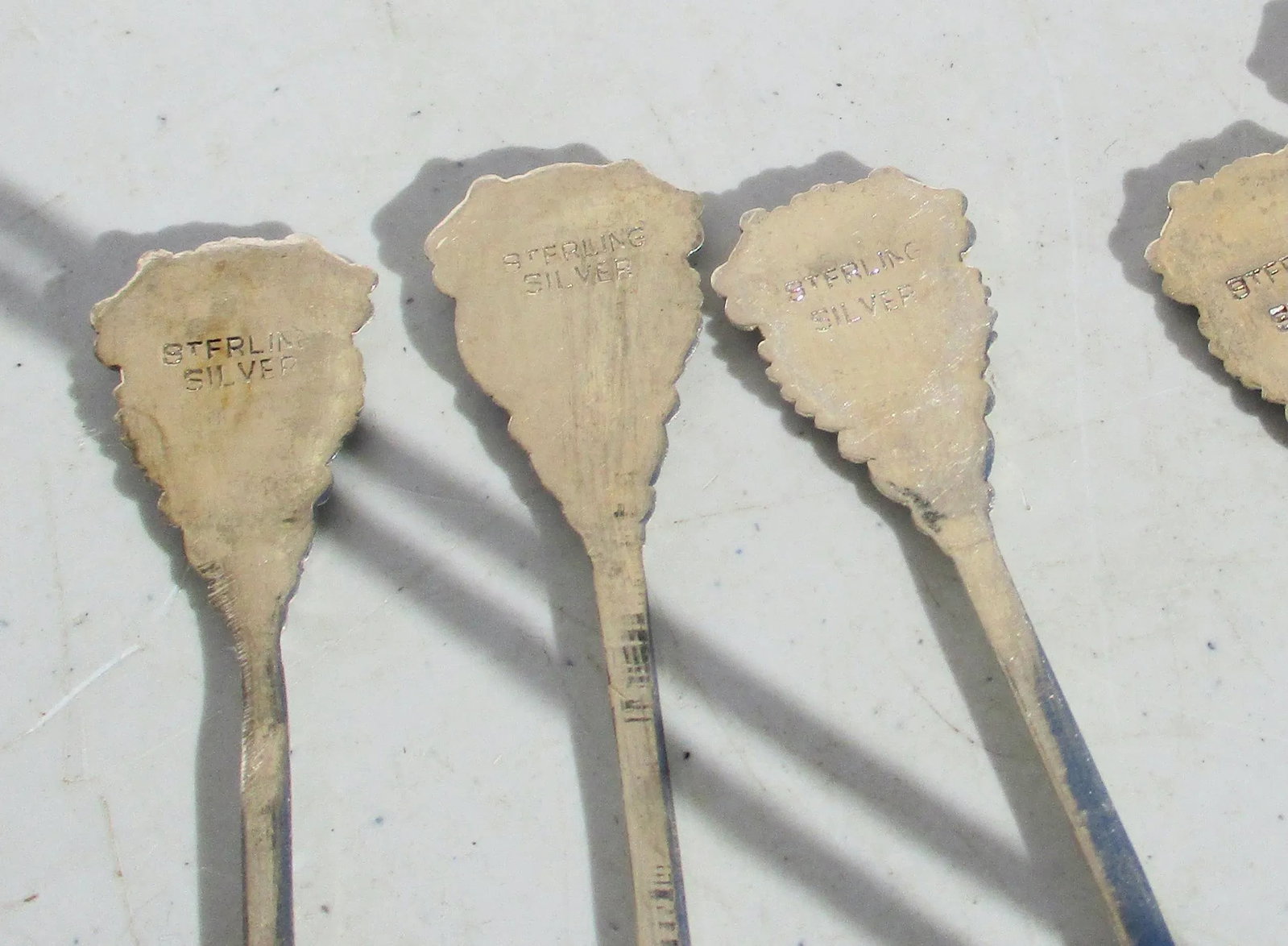 Indian Demitasse Sterling Silver Spoons -Set of 6 - 6