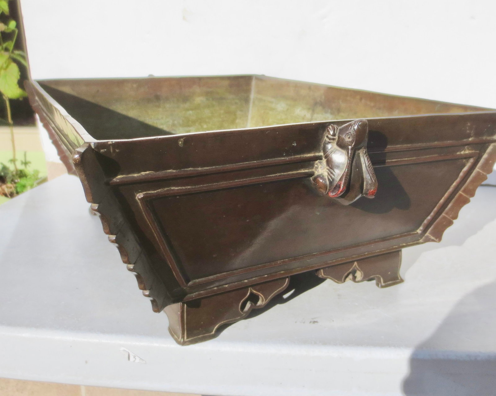 Japanese Bronze Ikebana/Bonsai Tray - 4