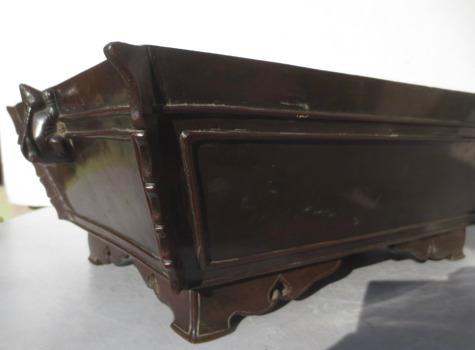 Japanese Bronze Ikebana/Bonsai Tray - 7