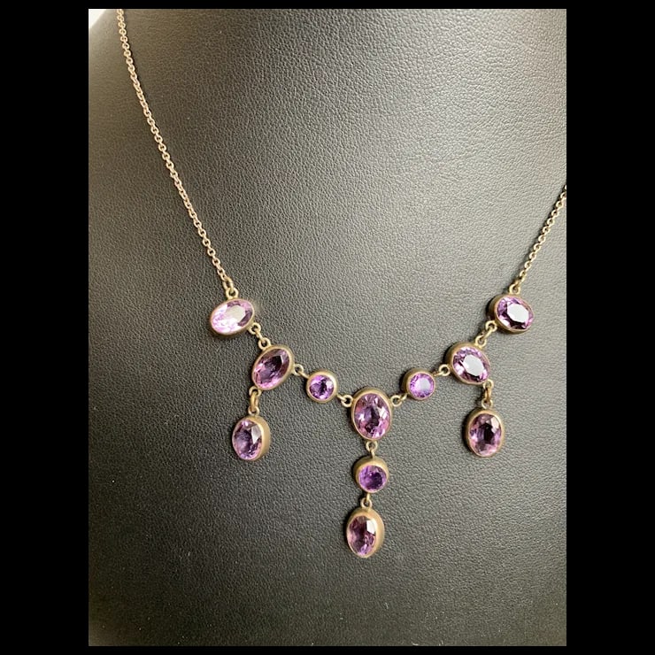 Late 19th Century Victorian Amethyst Necklace - 12