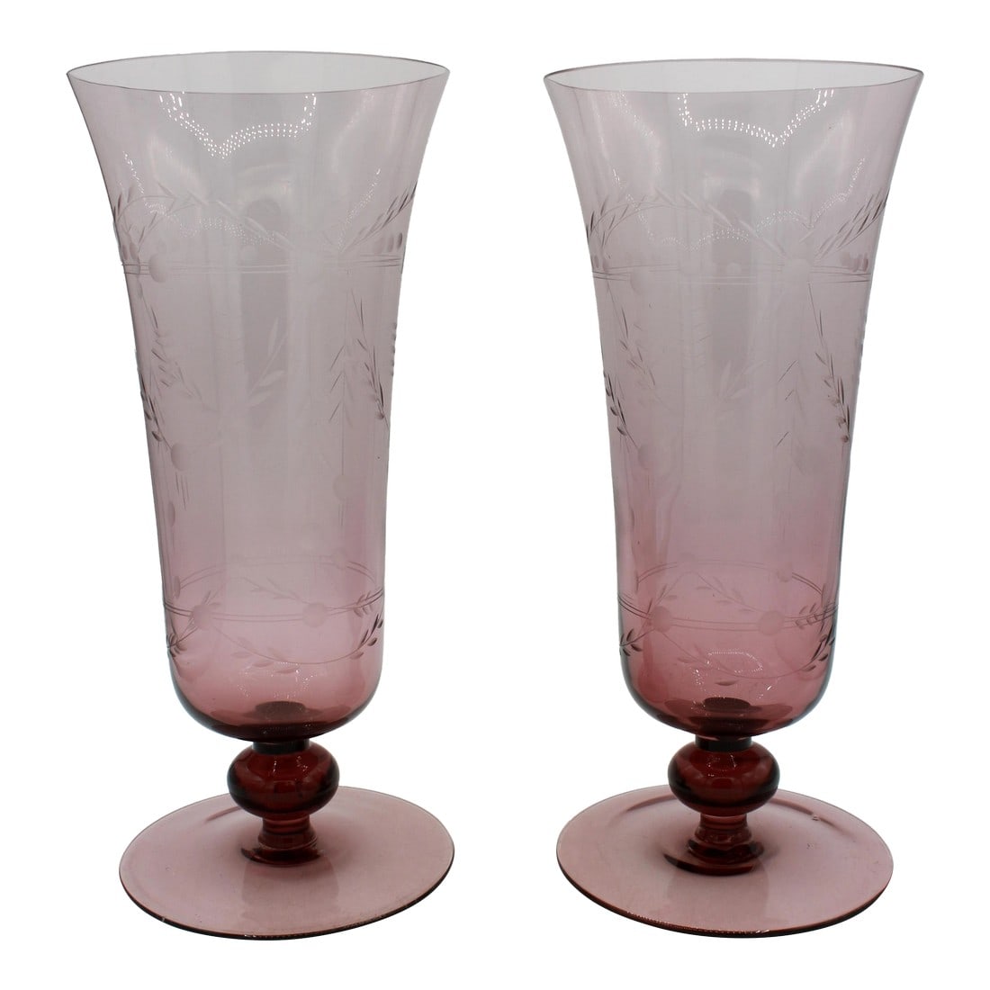 Late 20th-Early 21st Century Pair of Glasses Vases by Thomas O'Brien (1 of 4)