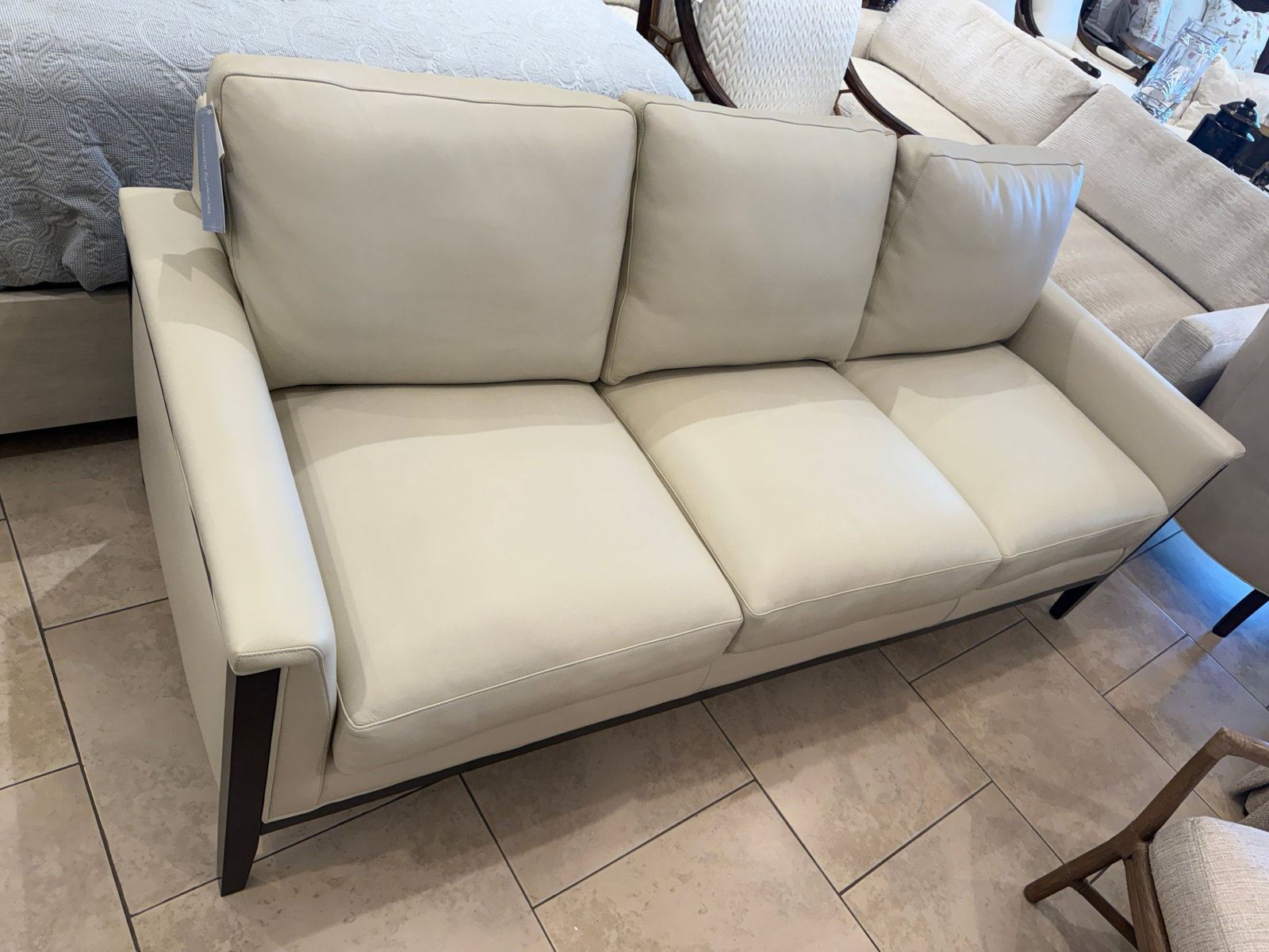 Hancock & Moore Ava Leather Sofa in Angelo Creme CL 3 - 6