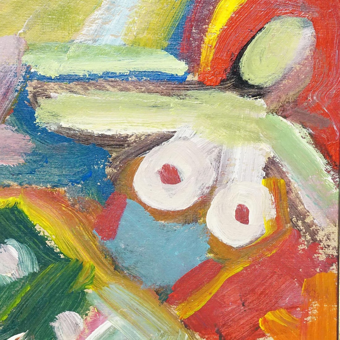 Vintage Oil Painting 'Bunte Szene' - MiklÃ³s Németh, 1962 - 7