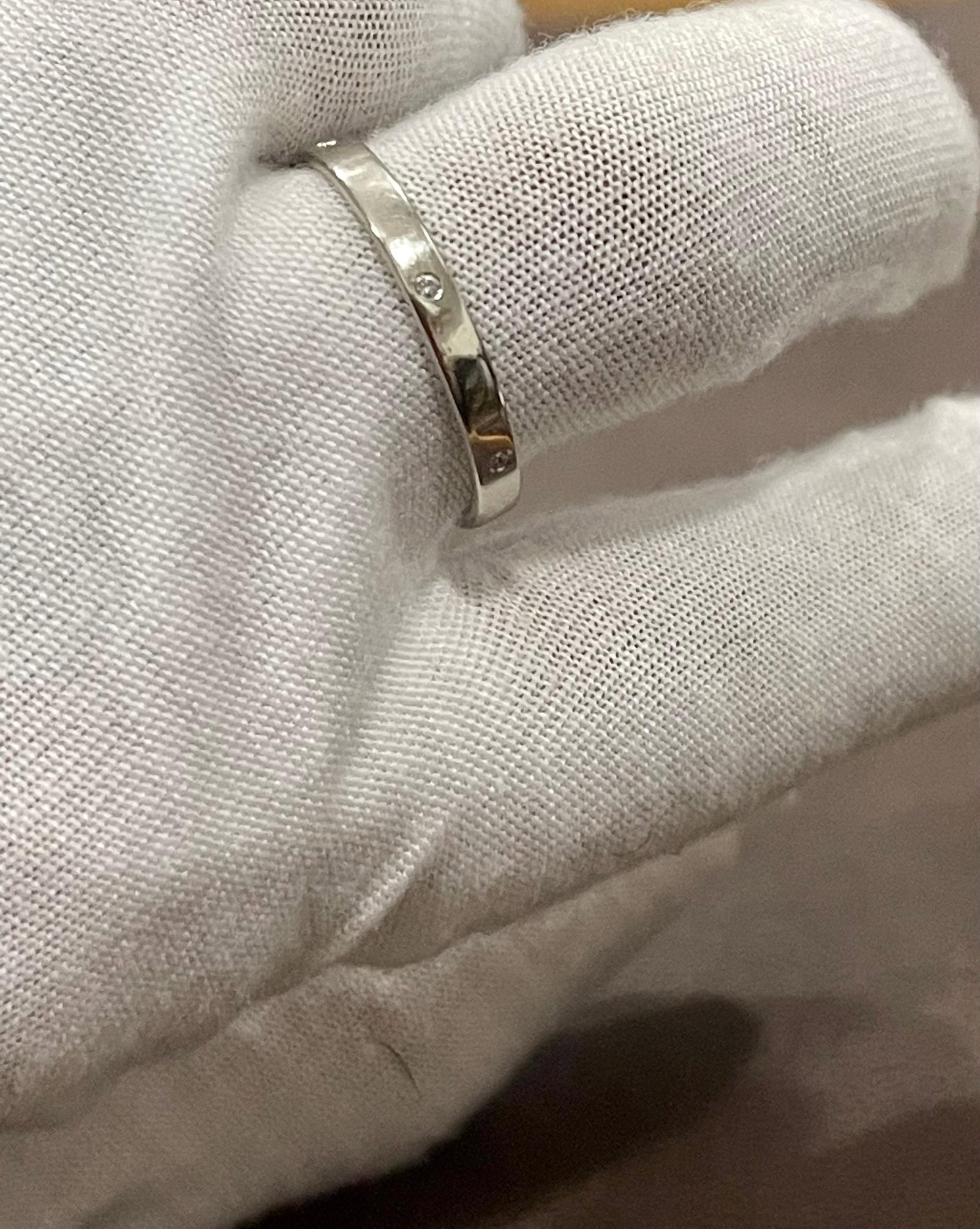 6 Flush Set Bezel Diamond Eternity Wedding Band in 14 Karat White Gold - 12