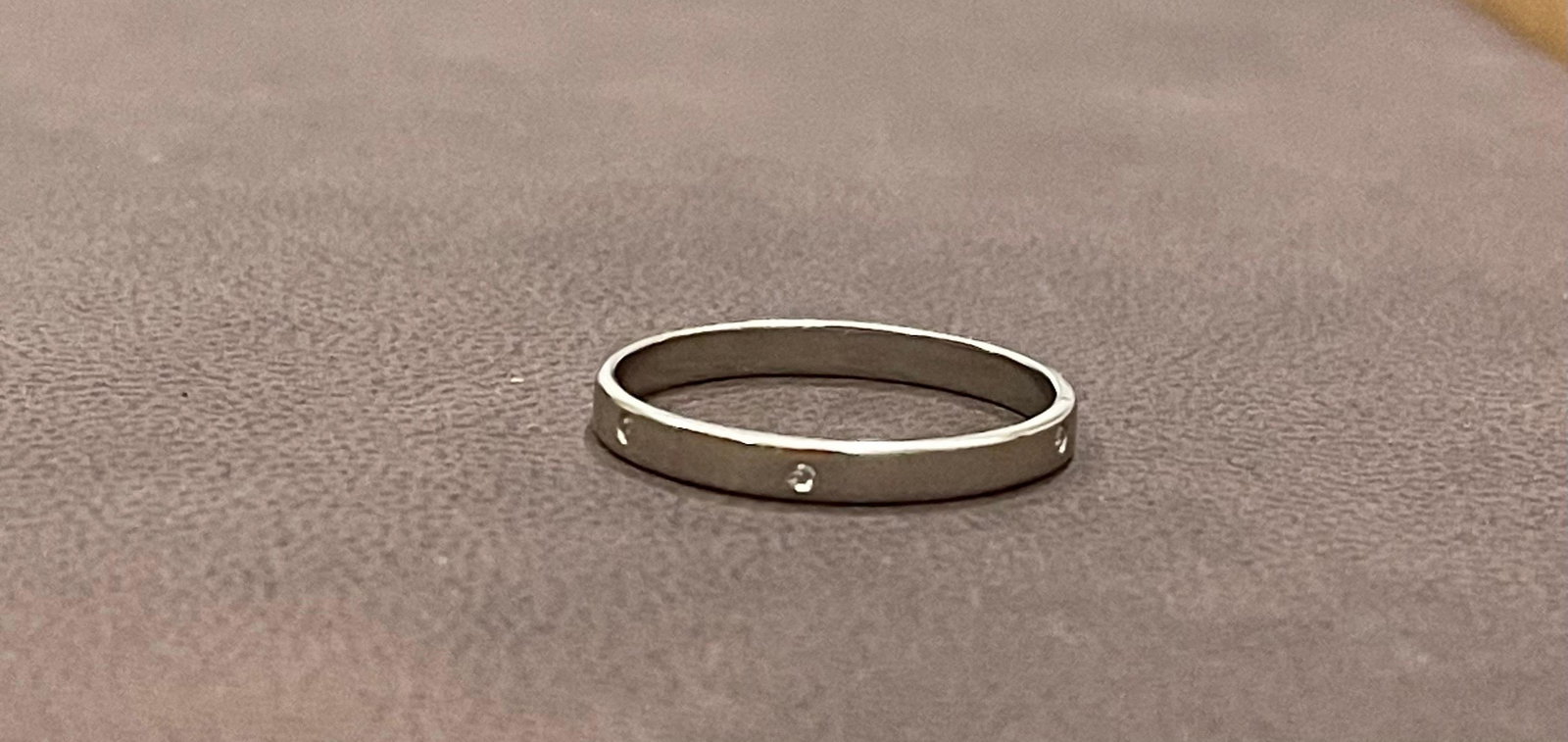6 Flush Set Bezel Diamond Eternity Wedding Band in 14 Karat White Gold - 14