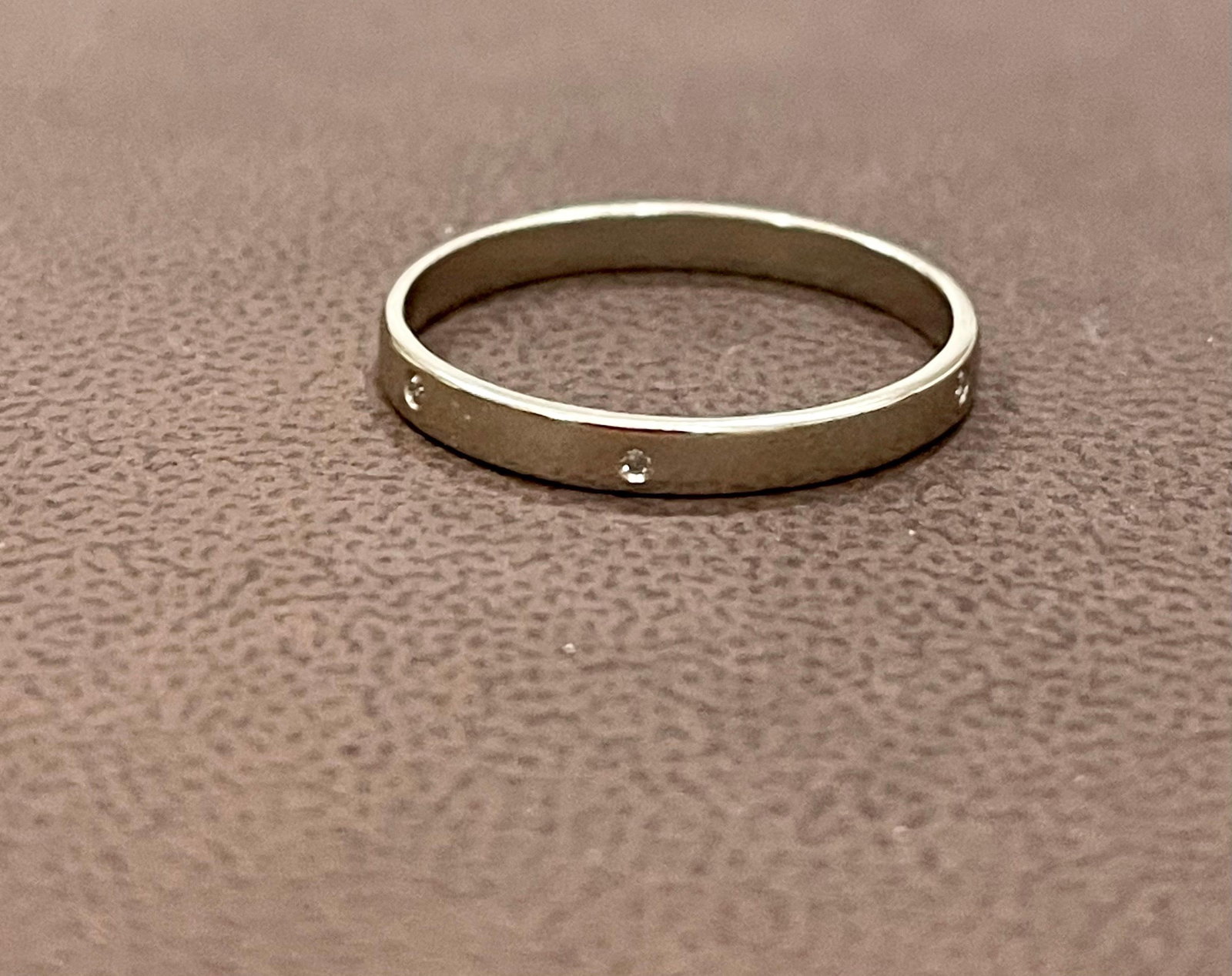 6 Flush Set Bezel Diamond Eternity Wedding Band in 14 Karat White Gold - 17