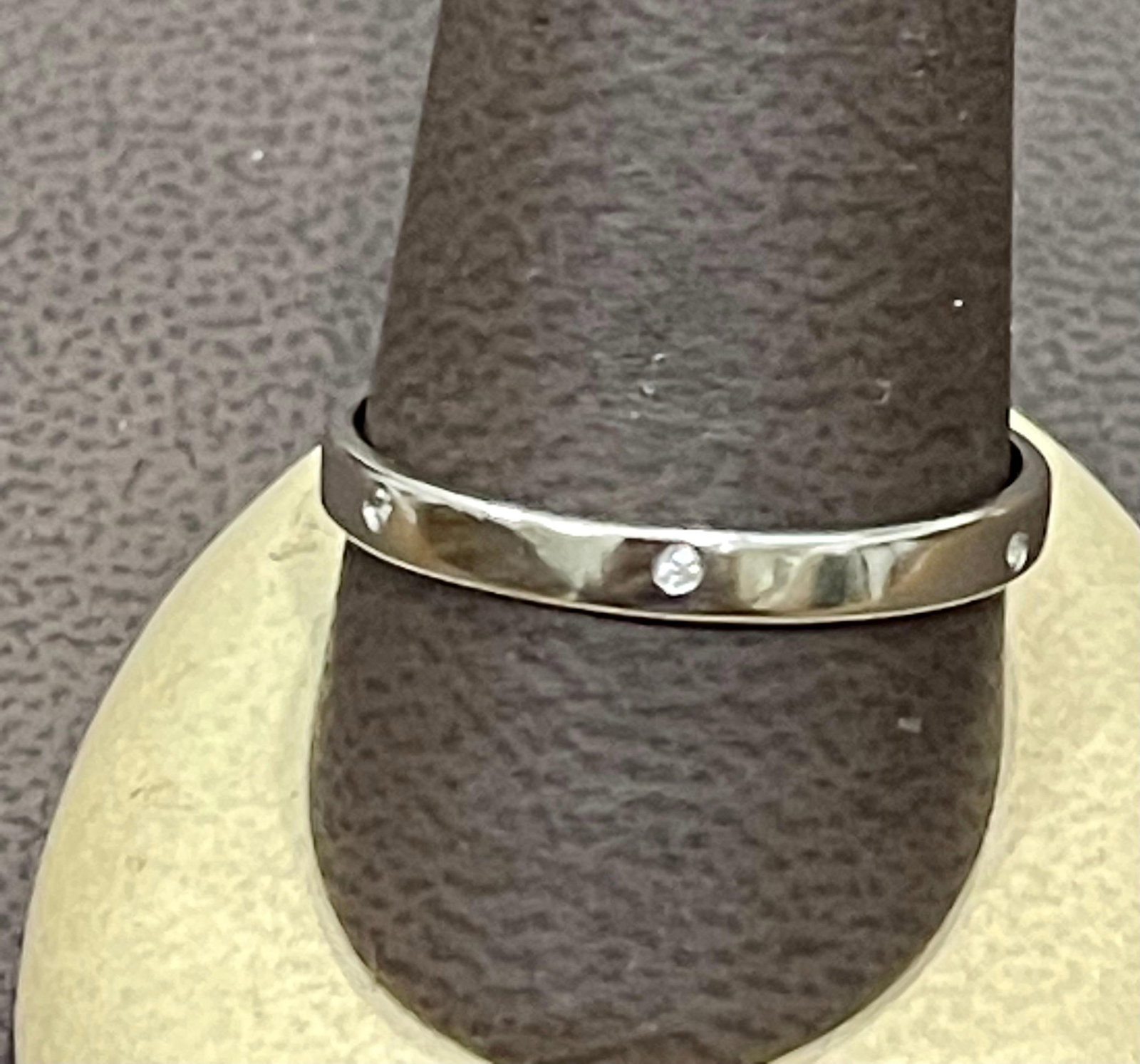 6 Flush Set Bezel Diamond Eternity Wedding Band in 14 Karat White Gold - 18