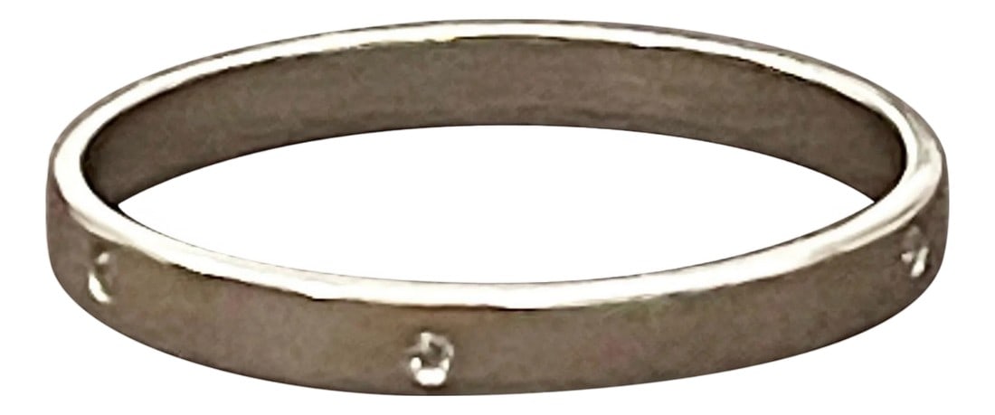 6 Flush Set Bezel Diamond Eternity Wedding Band in 14 Karat White Gold (1 of 18)