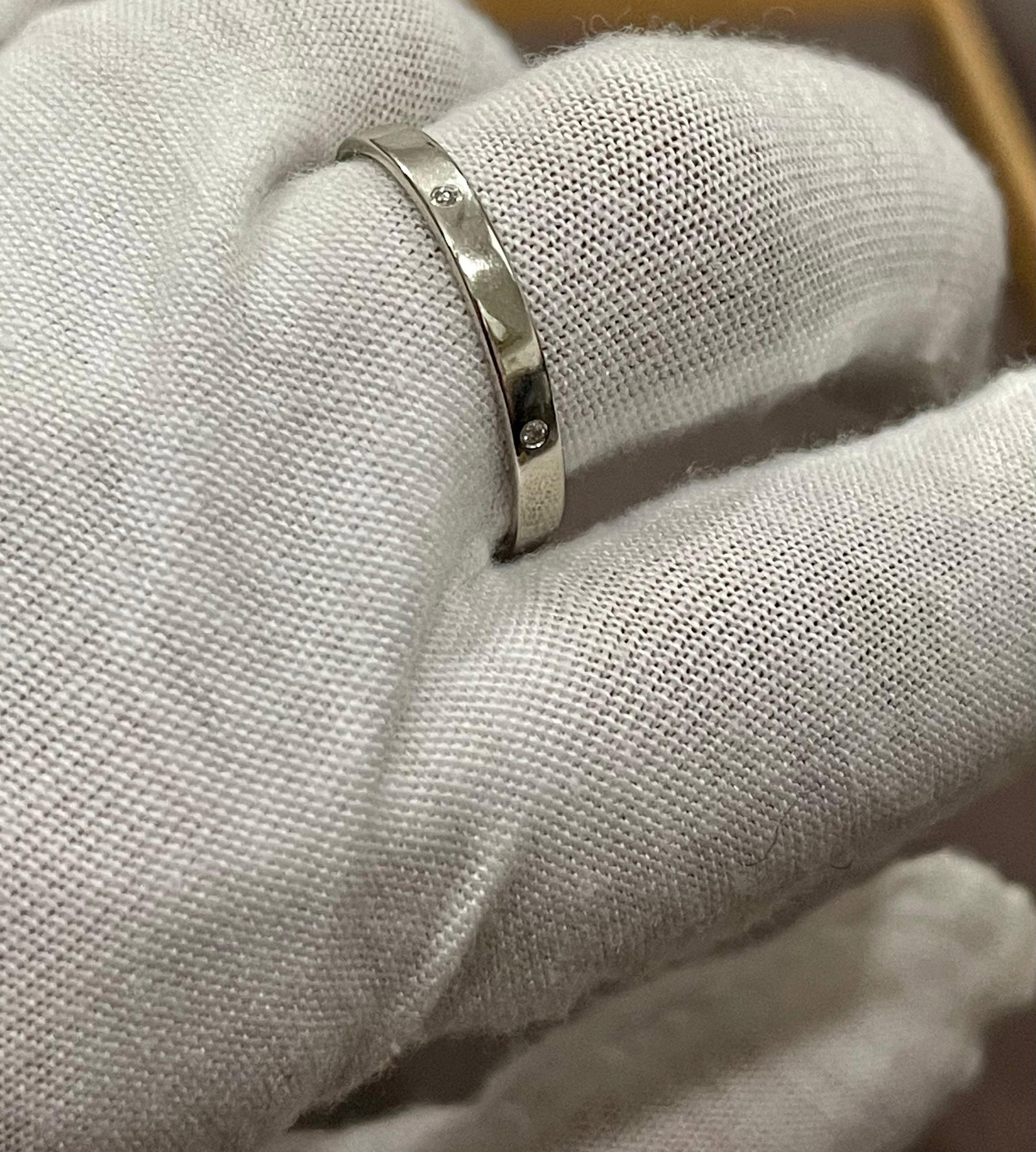 6 Flush Set Bezel Diamond Eternity Wedding Band in 14 Karat White Gold - 2