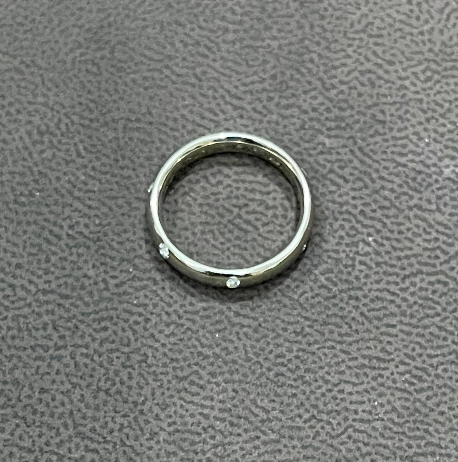 6 Flush Set Bezel Diamond Eternity Wedding Band in 14 Karat White Gold - 4