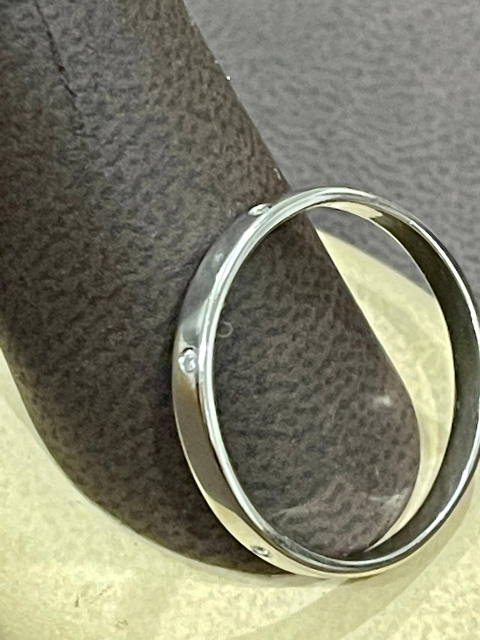 6 Flush Set Bezel Diamond Eternity Wedding Band in 14 Karat White Gold - 5
