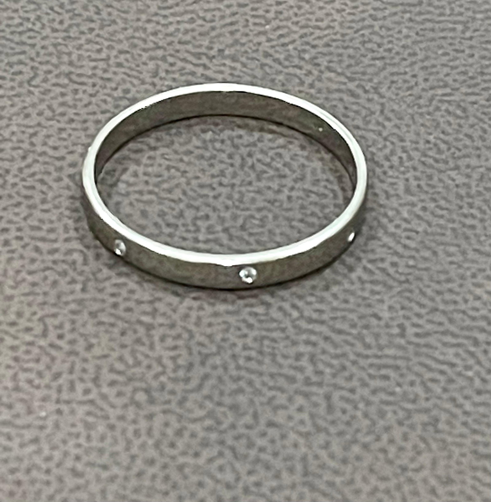 6 Flush Set Bezel Diamond Eternity Wedding Band in 14 Karat White Gold - 6