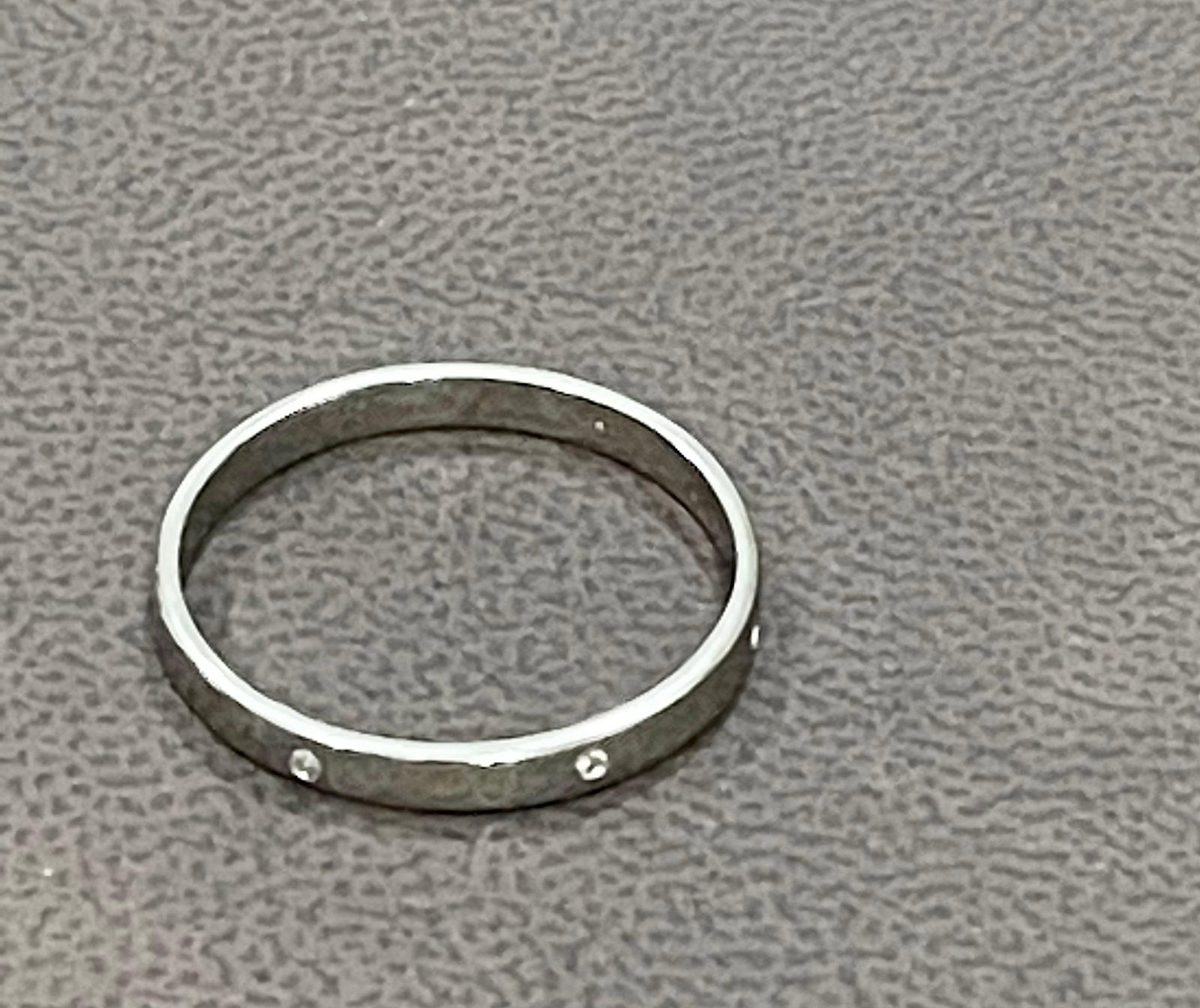 6 Flush Set Bezel Diamond Eternity Wedding Band in 14 Karat White Gold - 7