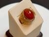 7 Carat Jasper Cabochon 18 Karat Yellow Gold Classic Wide Ring - 16