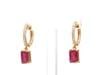 1.39 Cts Natural ruby earring in 18k gold - 6