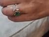 Natural Zambian Emerald 1.80cts & diamond 1.26cts Ring in 18k Gold - 16