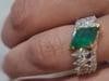 Natural Zambian Emerald 1.39 & Diamond 1.62cts Ring in 18k Gold - 16
