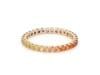 Natural 2.22 cts rainbow sapphire band ring in 18k gold - 16