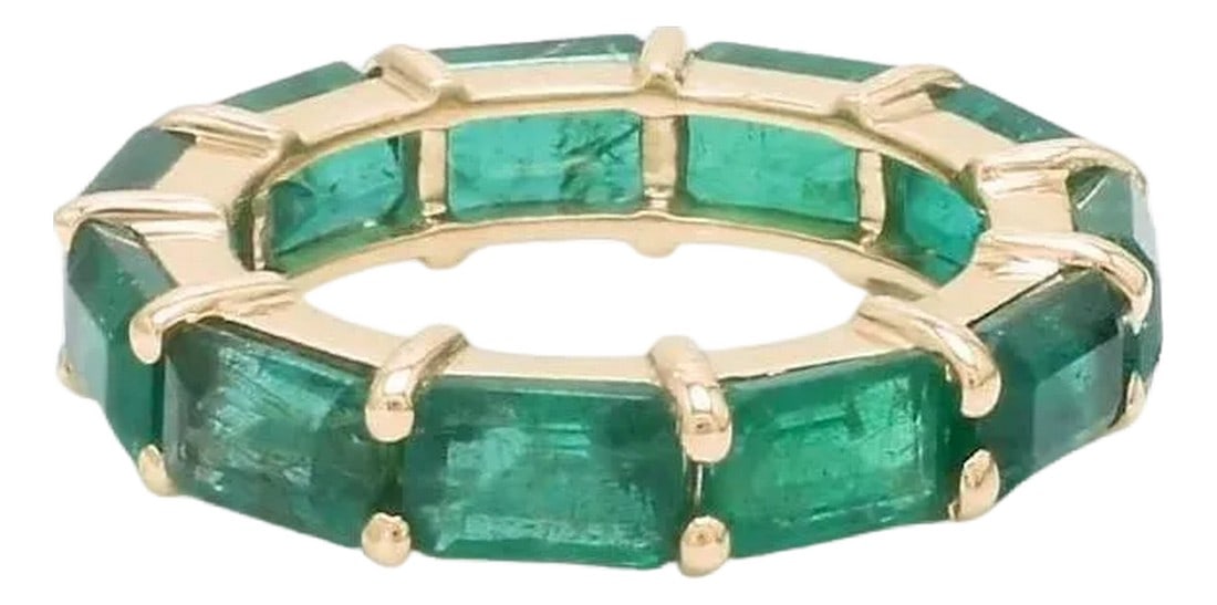 Natural 6.75 cts Zambian emerald ring 14k gold (1 of 18)