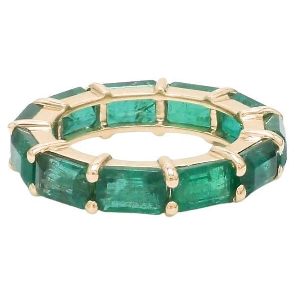 Natural 6.75 cts Zambian emerald ring 14k gold - 6