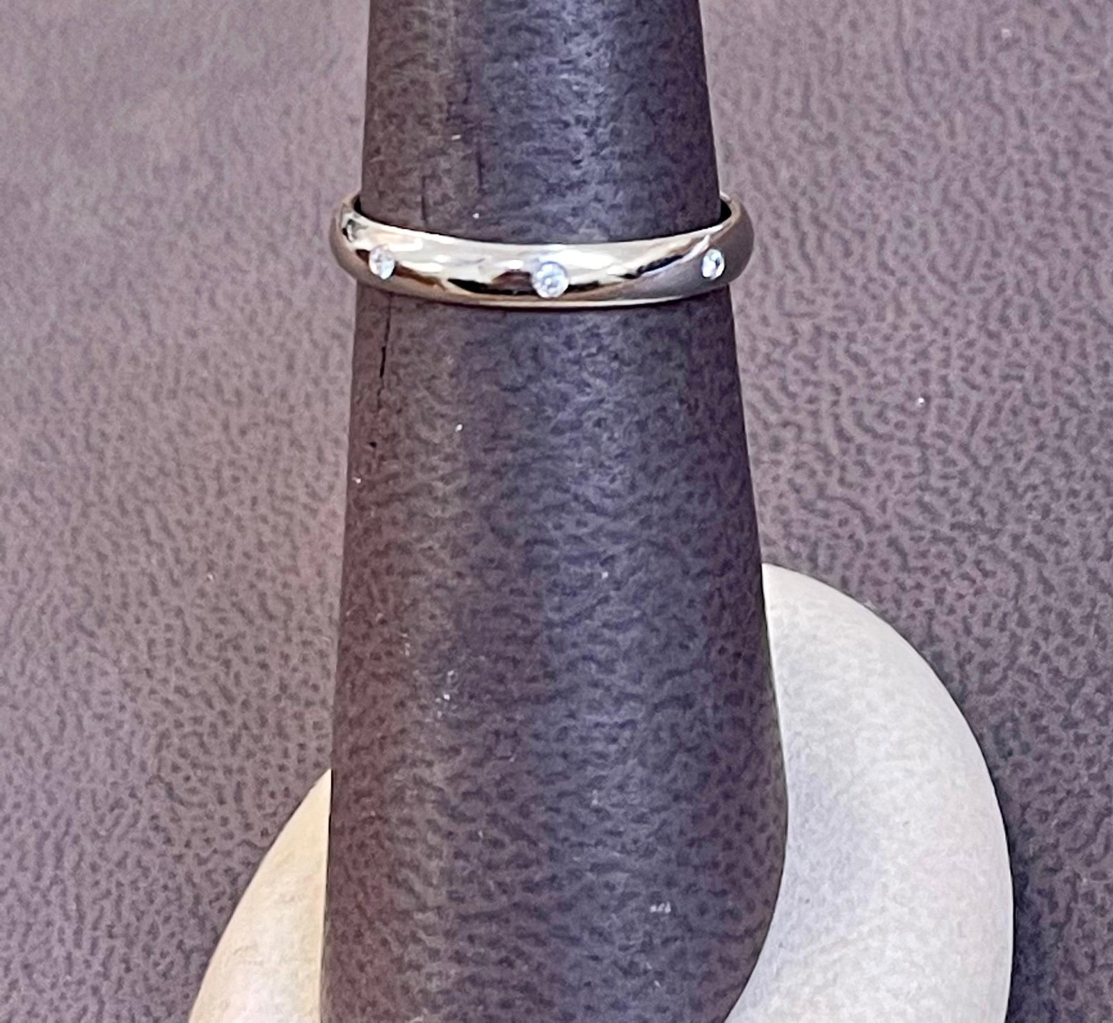 8 Flush Set Bezel Diamond Eternity Wedding Band in 14 Karat White Gold - 6