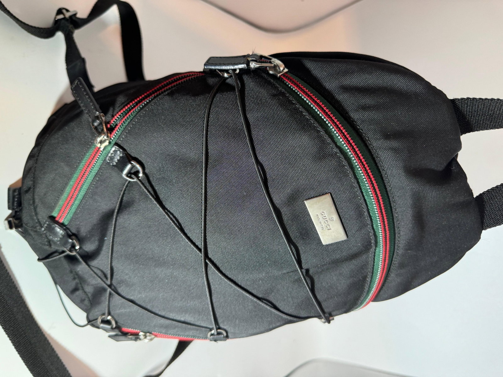 Gucci Vintage Black Nylon , Small Eden Day Back Pack Black, Made in Italy - 3