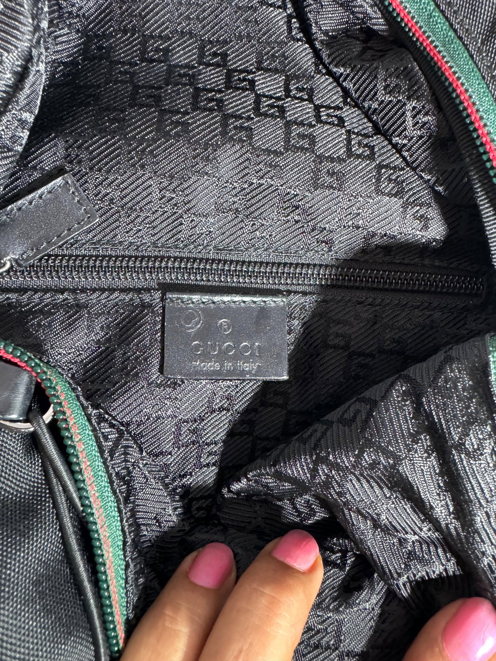 Gucci Vintage Black Nylon , Small Eden Day Back Pack Black, Made in Italy - 9