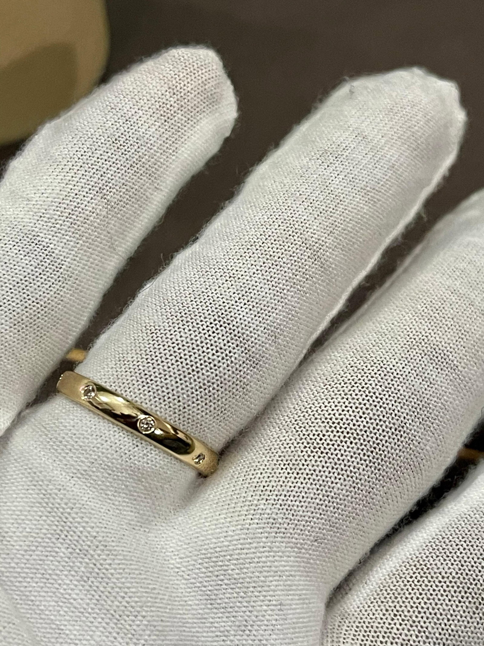 6 Flush Set Bezel Diamond Eternity Wedding Band in 14 Karat Yellow Gold - 14