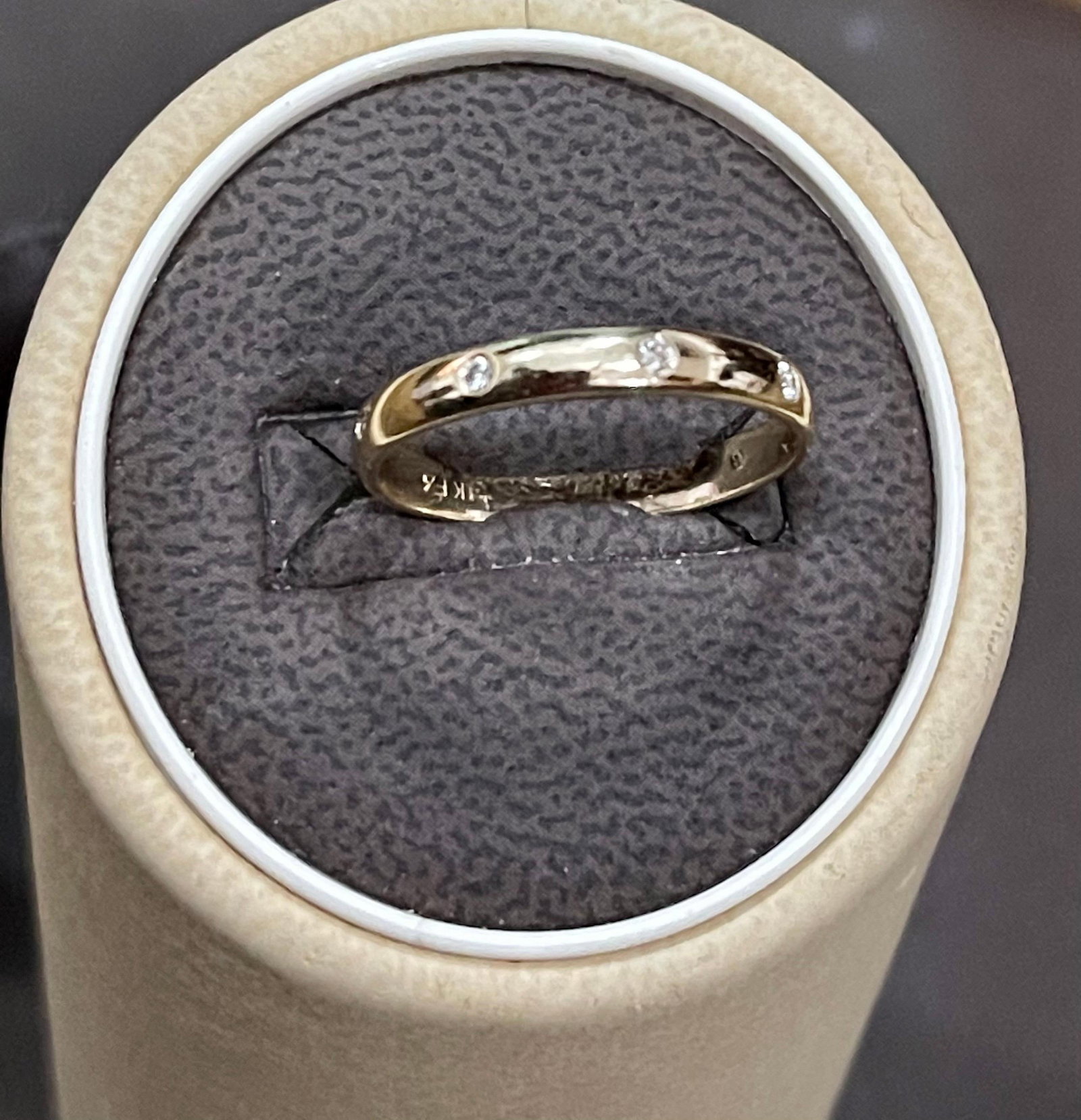 6 Flush Set Bezel Diamond Eternity Wedding Band in 14 Karat Yellow Gold - 18