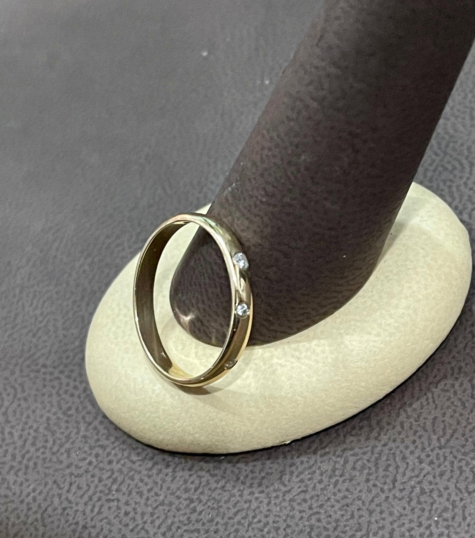 6 Flush Set Bezel Diamond Eternity Wedding Band in 14 Karat Yellow Gold - 5