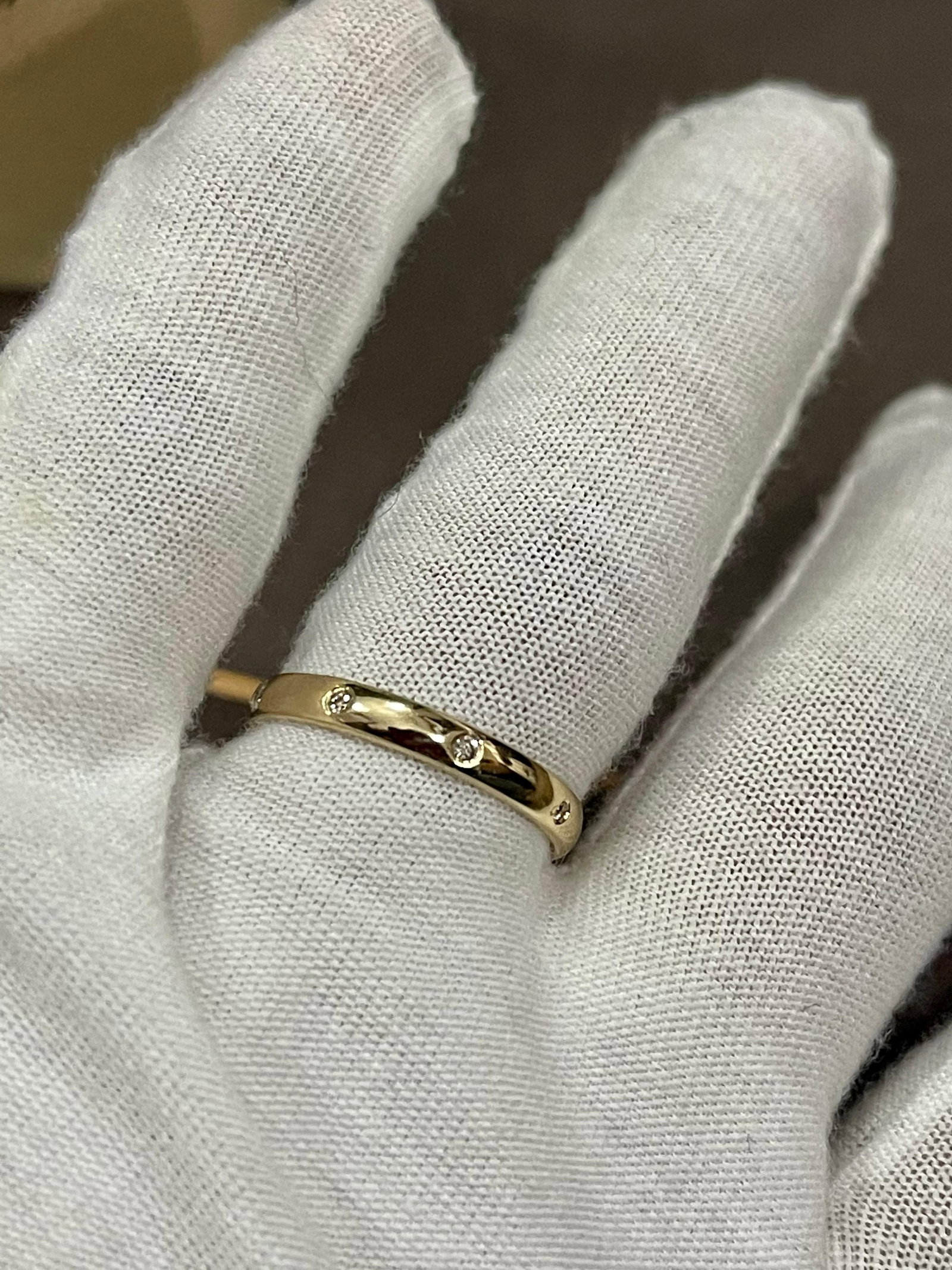 6 Flush Set Bezel Diamond Eternity Wedding Band in 14 Karat Yellow Gold - 9
