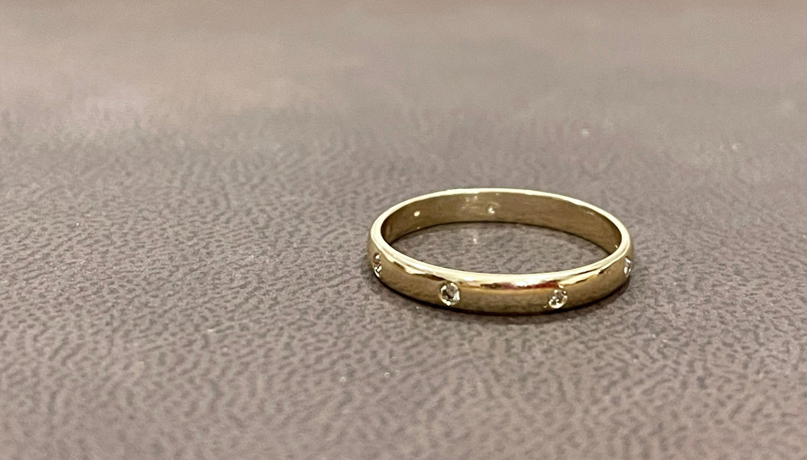 6 Flush Set Bezel Diamond Eternity Wedding Band in 14 Karat Yellow Gold - 3